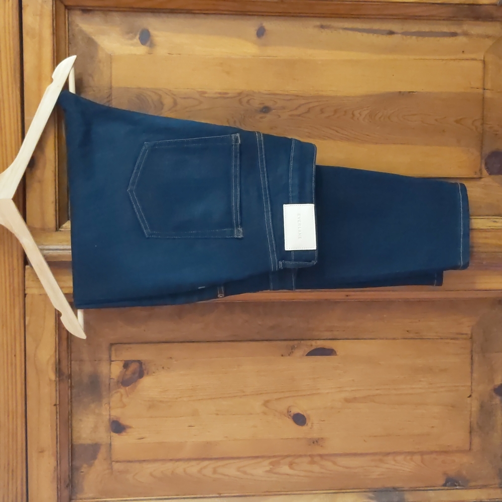 Everlane The Curvy High-Rise Skinny Jean, 33 ankle, dark blue wash